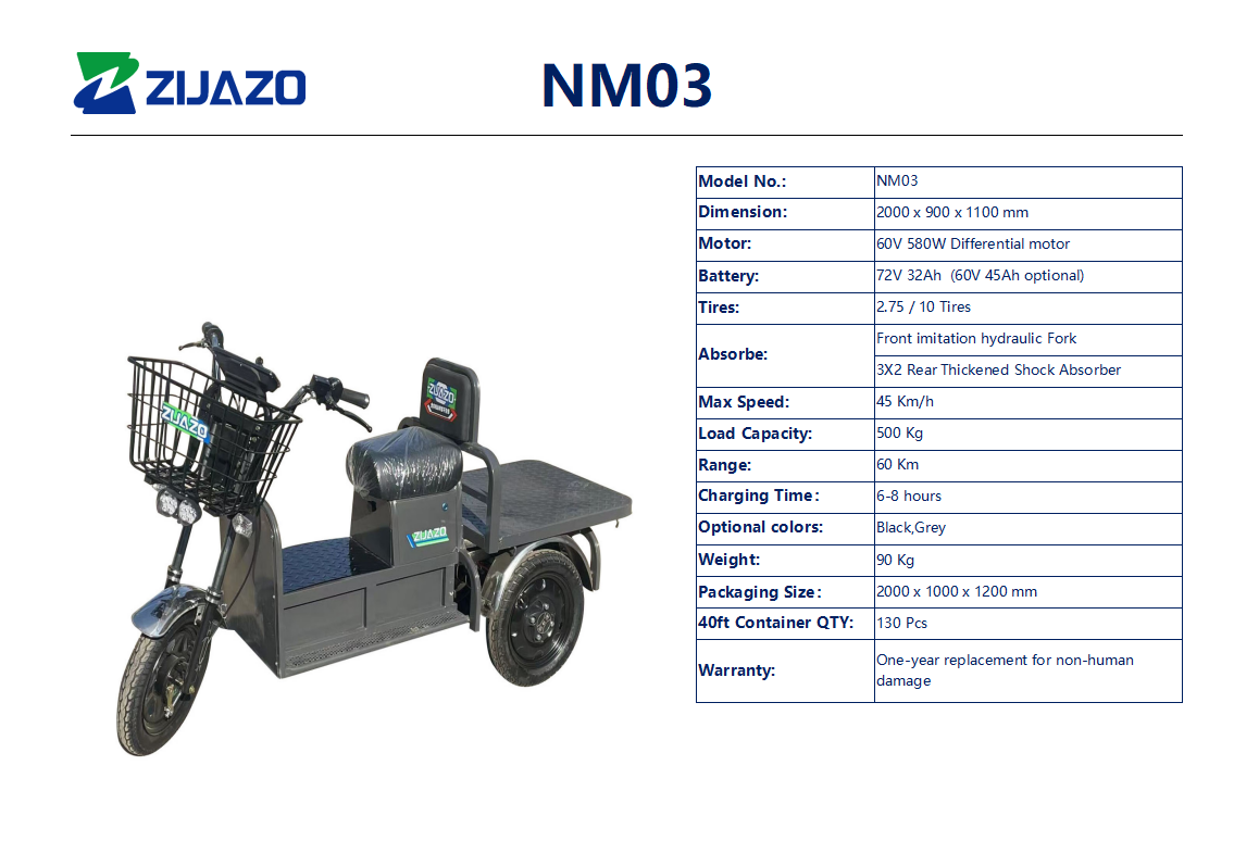 ZIJAZO NM03 source specification sheet