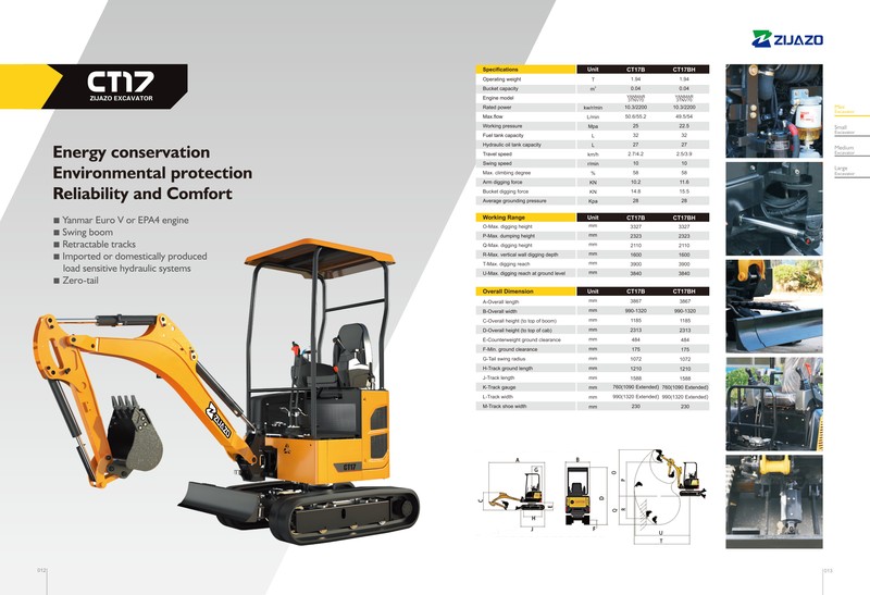 ZIJAZO CT17 Mini Excavator